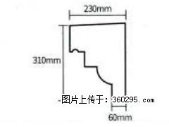 产品分解图型 - 檐口线，型号：SX311-YK-3，规格：230x310mm(3) - 芜湖三象EPS建材 wuhu.sx311.cc